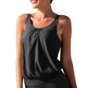 Wiki Loose Tankini Top Svart C/D XXL Dame