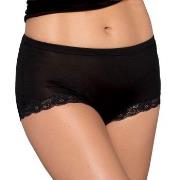 Lady Avenue Truser Silk Jersey Panty With Lace Svart silke X-Large Dam...