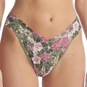 Hanky Panky Truser 2P Printed Original Rise Thong Grønn m blomst nylon...