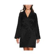 Lady Avenue Satin Short Kimono Svart X-Large Dame