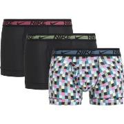 Nike 9P Dri-Fit Ultra Stretch Micro Boxer Svart mønstret polyester X-L...