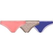 Calvin Klein Truser 6P Bottoms Up Refresh Thongs Blå/Rosa nylon X-Larg...