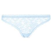 Calvin Klein Truser 2P CK One Lace Thong Lysblå nylon Small Dame