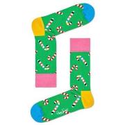 Happy socks Strømper 3P Candy Cane Sock Grønn Mønster bomull Str 41/46