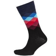 Happy socks Strømper 2P Faded Diamond Sock Svart Mønster bomull Str 41...