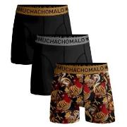 Muchachomalo 6P Cotton Stretch Boxers Rooster Svart mønstret bomull Sm...