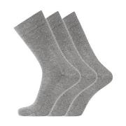 Dovre Strømper 3P Cotton No-Elastic Socks Grå Str 40/45 Herre