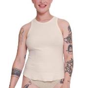 Sloggi GO Ribbed Tank Top Krem bomull Small Dame