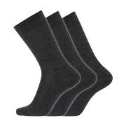 Dovre Strømper 3P Organic Wool Sock Mørkgrå  Str 45/48 Herre