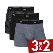 Dovre 3P Recycled Polyester Boxers Svart/Grå polyester Small Herre