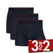 Dovre 3P Recycled Polyester Boxers Marine/Rød polyester Small Herre