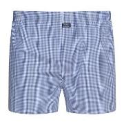 Jockey Woven Poplin Boxer Shorts Marin/Rutet bomull Large Herre