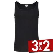 Jockey Cotton A-Shirt Svart bomull Medium Herre