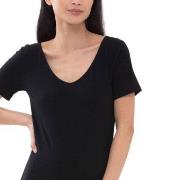 Mey Superfine Organic V-Neck T-Shirt Svart bomull 40 Dame