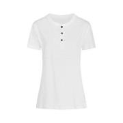 Stedman Sharon Henley T Shirt For Women Hvit ringspunnet bomull Small ...