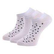 Trofe Cotton Dot Sneaker Socks Strømper 3P Hvit Str 35/38 Dame