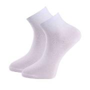 Trofe Cotton Quarter Socks Strømper 2P Hvit Str 39/42 Dame