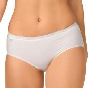 Sloggi Truser 2P Basic Plus Midi Briefs Hvit bomull 40 Dame