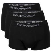 Armani Pure Cotton Trunks 9P Svart bomull Small Herre