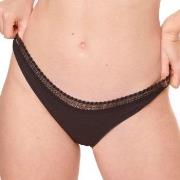 Sloggi Truser 2P GO Ribbed Brazilian Briefs Svart økologisk bomull X-S...