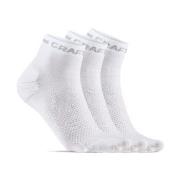 Craft Strømper 3P Core Dry Mid Socks Hvit nylon Str 46/48