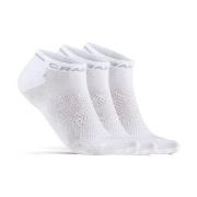 Craft Strømper 3P Core Dry Shafless Socks Hvit nylon Str 46/48