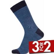 Egtved Strømper Twin Wool Cotton Sock Blå Str 40/45