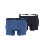 Puma 2P Basic Boxer Marine/Blå bomull Small Herre