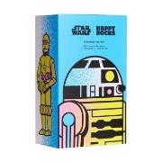Happy socks Strømper 3P Star Wars C-3PO And R2-D2 Gift Box Svart mønst...