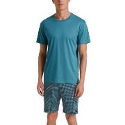 Calida Relax Streamline 2 Short Pyjamas Blå/Blå bomull Large Herre