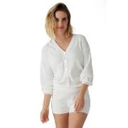 PJ Salvage Sweatheart Pointelle Cardigan Hvit Mønster bomull X-Large D...