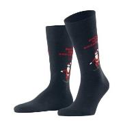 Burlington Strømper Snowboarding Santa Cotton Sock Marine Str 40/46 He...