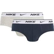 Nike 2P Everyday Cotton Stretch Brief Grå/Blå bomull X-Large Herre