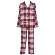 Missya Check Flannel Pyjama Rød/Hvit  bomull Large Dame