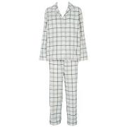 Missya Check Flannel Pyjama Blå/Hvit bomull Medium Dame