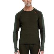 Dovre Jacquard Baselayer Militærgrønn ull Large Herre