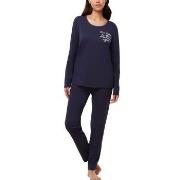 Triumph PK 03 Long Sleeve Pyjama Set Marine bomull 48 Dame