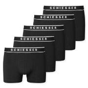 Schiesser 5P 95-5 Organic Cotton Short Svart bomull Medium Herre