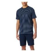 Schiesser Casual Essentials Short Sleeve Pyjama Mørkblå bomull X-Large...