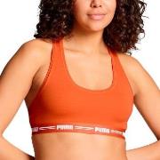 Puma BH Iconic Racer Back Bra Oransje Small Dame