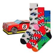 Happy socks Strømper 3P Top Racer Gift Set Mixed bomull Str 41/46