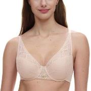 Chantelle BH Origins Lace Lightweight Plunge Bra Beige nylon D 90 Dame