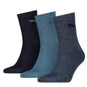 Puma Strømper 3P Short Crew Unisex Socks Svart/Blå Str 39/42