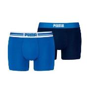 Puma 2P Everyday Placed Logo Boxer Marine/Blå bomull Small Herre