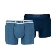 Puma 2P Everyday Placed Logo Boxer Jeansblå bomull XX-Large Herre