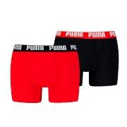 Puma 2P Men Everyday Basic Boxer Rød/Svart bomull Medium Herre