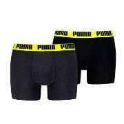 Puma 2P Men Everyday Basic Boxer Svart/Gul bomull Medium Herre