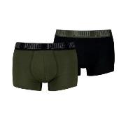 Puma 2P Men Everyday Trunks Svart/Grønn bomull Medium Herre