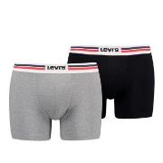 Levis 2P Men Sportswear Logo Boxer Brief Grå/Svart bomull X-Large Herr...