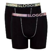 Sloggi 2P Men Go ABC Natural Shorts Svart økologisk bomull X-Large Her...
